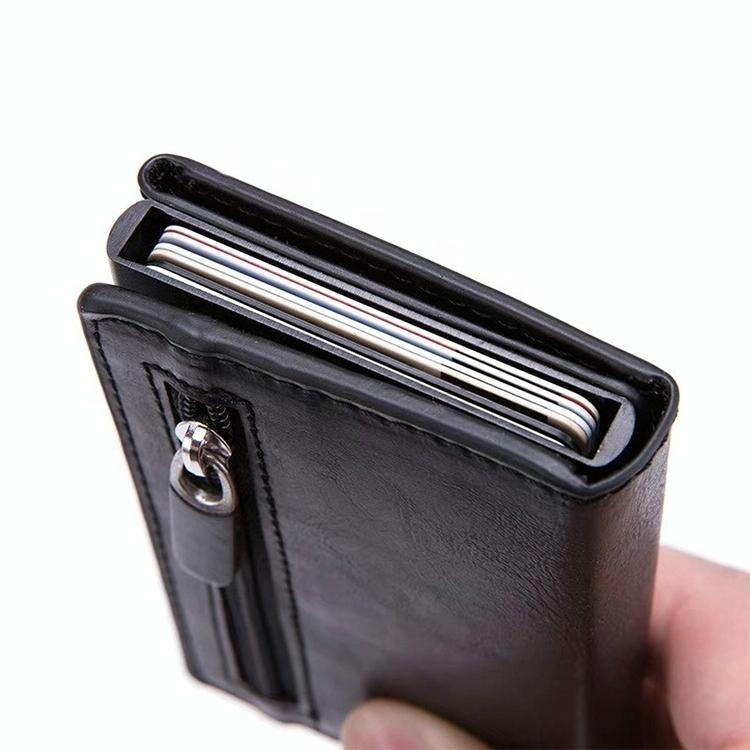 Aluminum Rfid Card Holder with Automatic Pop-up Function - Blue 11