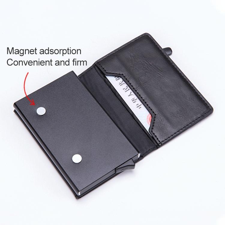 Aluminum Rfid Card Holder with Automatic Pop-up Function - Blue 12