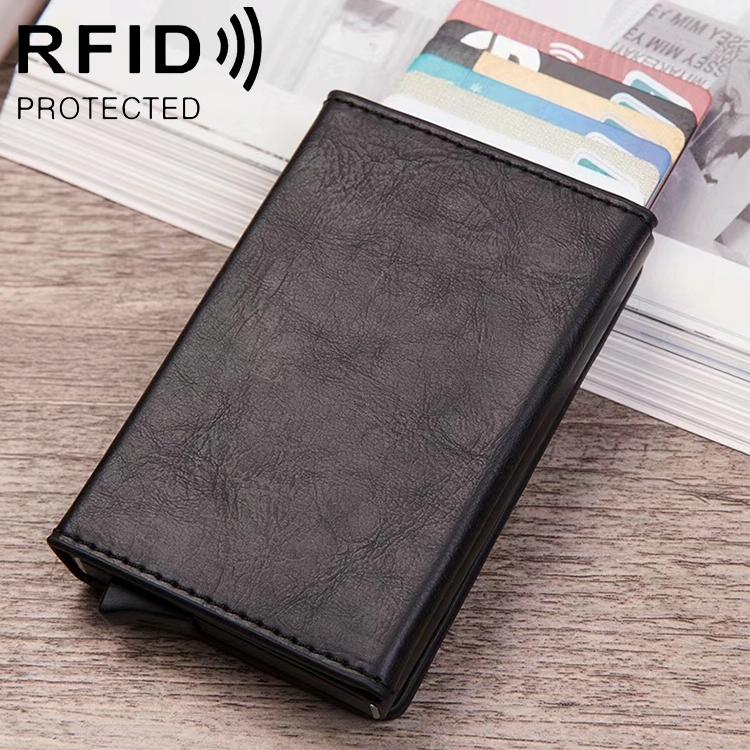 Aluminum Rfid Card Holder with Automatic Pop-up Function - Blue 15