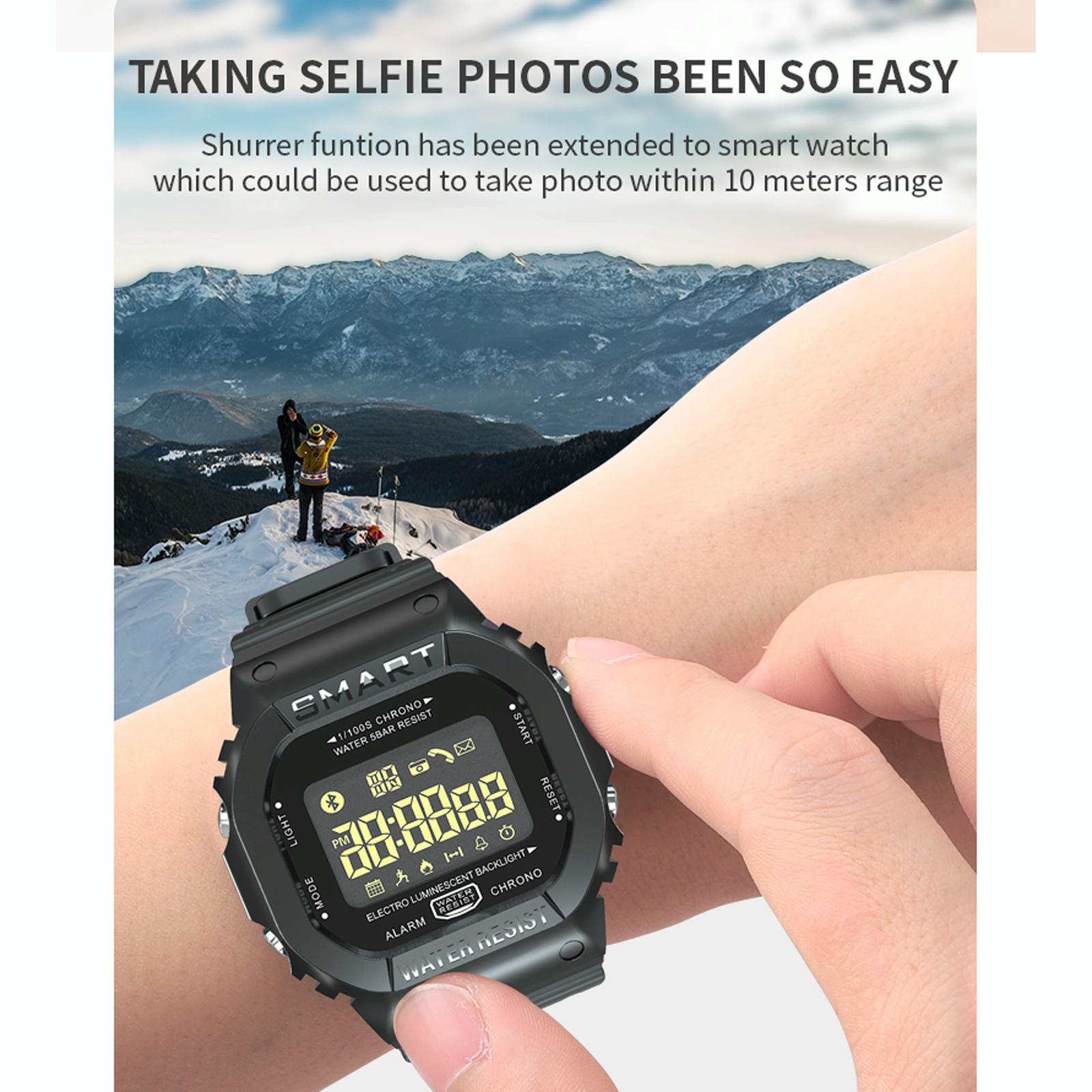 1.21 Inch Fstn Lcd Screen 50M Waterproof Smart Watch Support Information Reminder / Remote Camera / Sport Record Black - Eda001133601C 6
