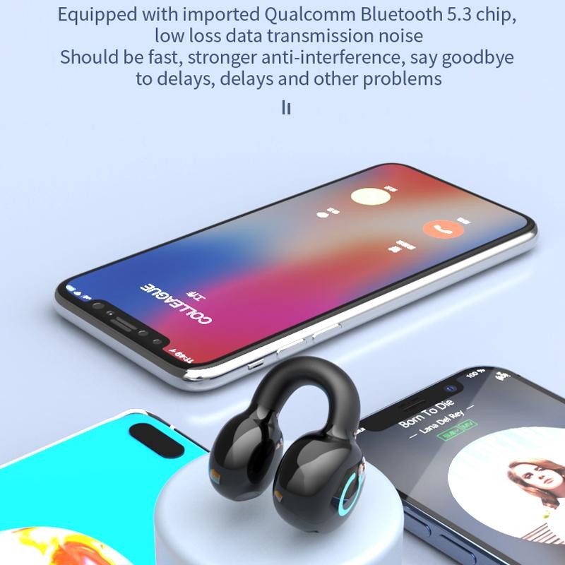 Wireless Bone Conduction Earphone - Single Ear Clamp Design - Pink 5
