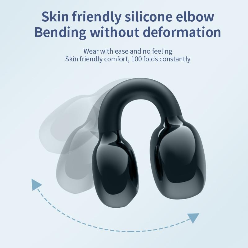 Wireless Bone Conduction Earphone - Single Ear Clamp Design - Pink 11