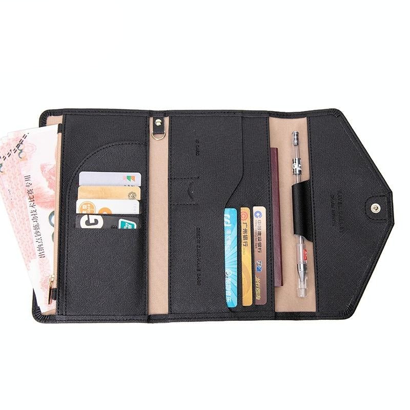 Rfid-blocking Passport & Card Bag - Secure & Compact - Deep Blue