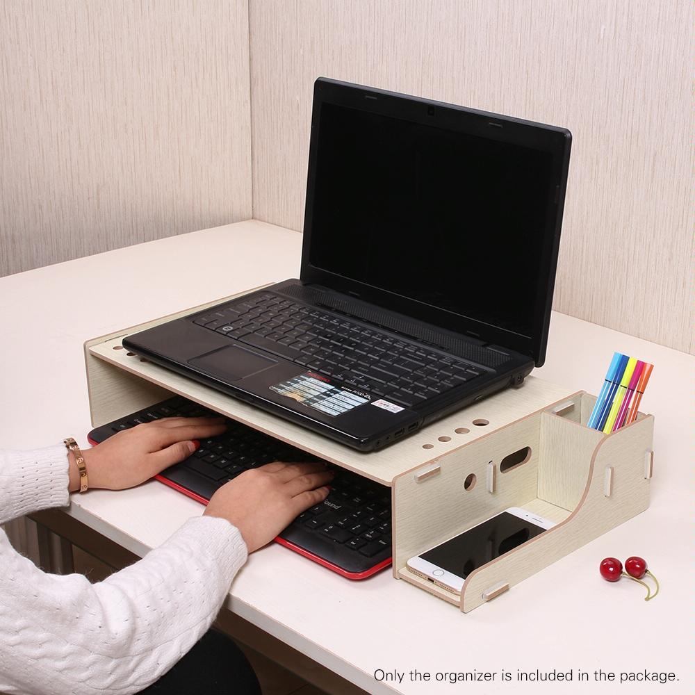 Wood Monitor Stand with Keyboard Storage - Tbd049404601C 6