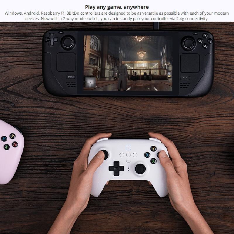 Wireless Gaming Controller + Charging Dock for Pc / Windows 10 / 11 / Steam Deck - 2.4g - Pink 7