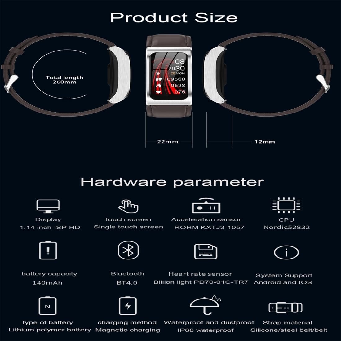 Waterproof Smart Watch With Heart Rate And Sleep Monitoring - Gold 4