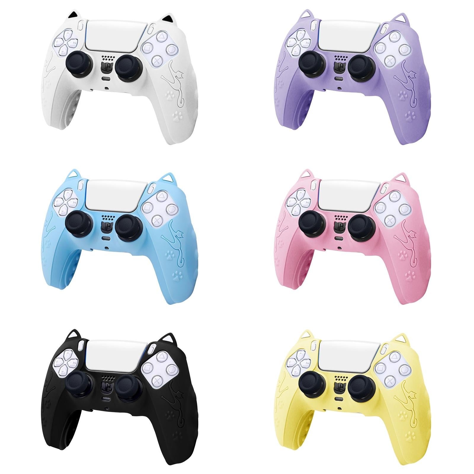 Silicone Cat Ear Gamepad Cover for Sony Ps5 - Pink 4