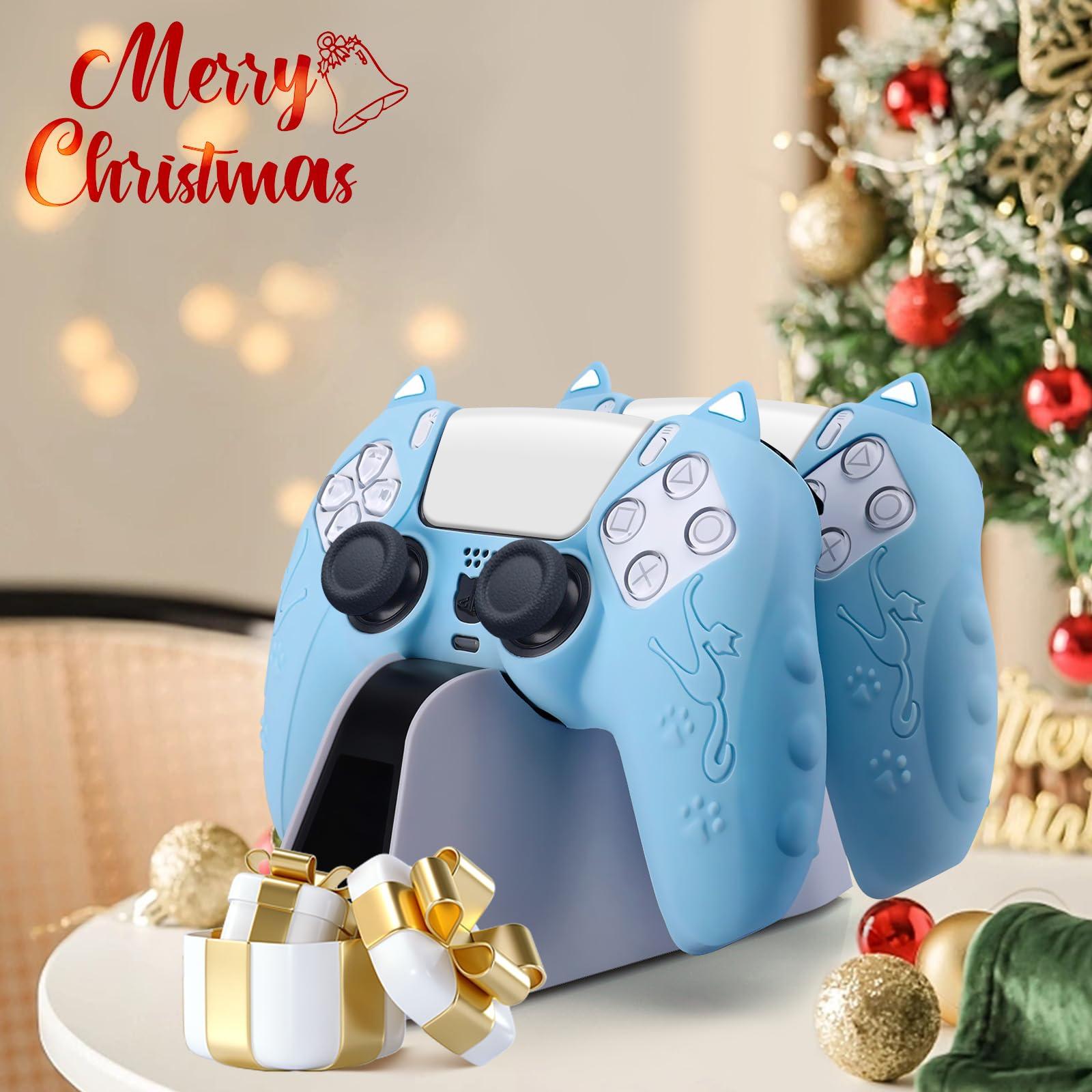 Silicone Cat Ear Gamepad Cover for Sony Ps5 - Pink 9