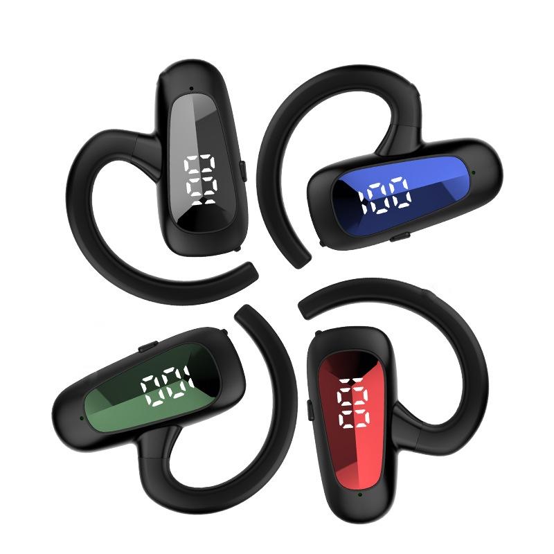 Digital Display Bluetooth Earphones - Bone Conduction Stereo - Green 12