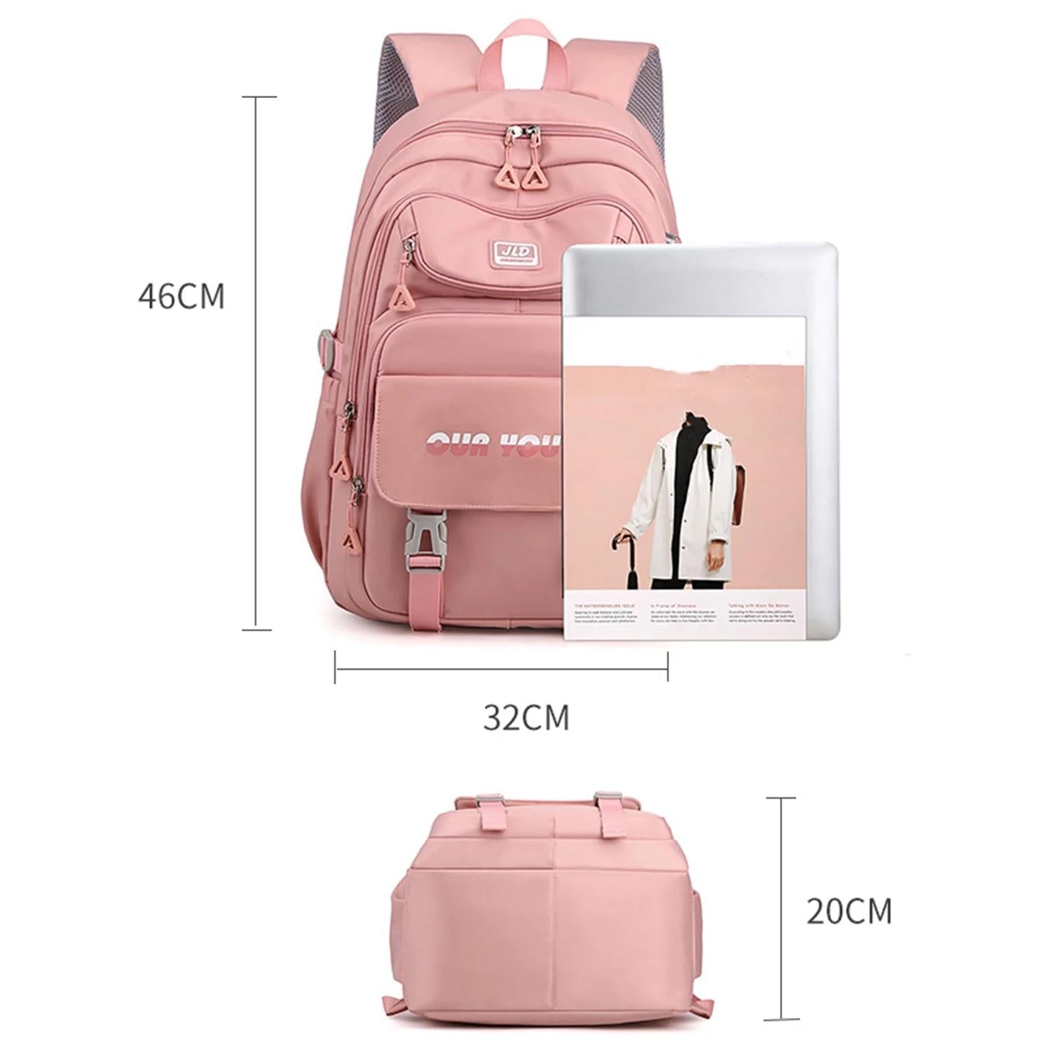 Teen Girls' Anti-theft College Backpack - Secure & Stylish - Soft Pink 10