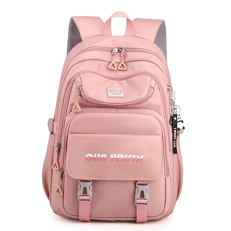 Teen Girls' Anti-theft College Backpack - Secure & Stylish - Soft Pink 11