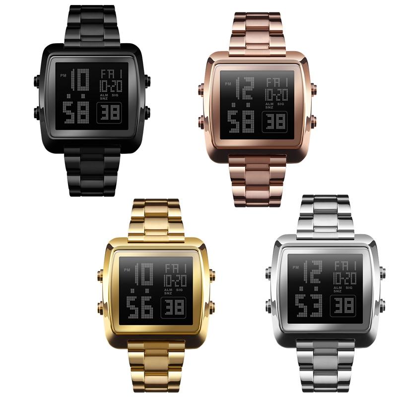 Vintage Gold Steel Square Watch - Waterproof & Luminous - Gold 3
