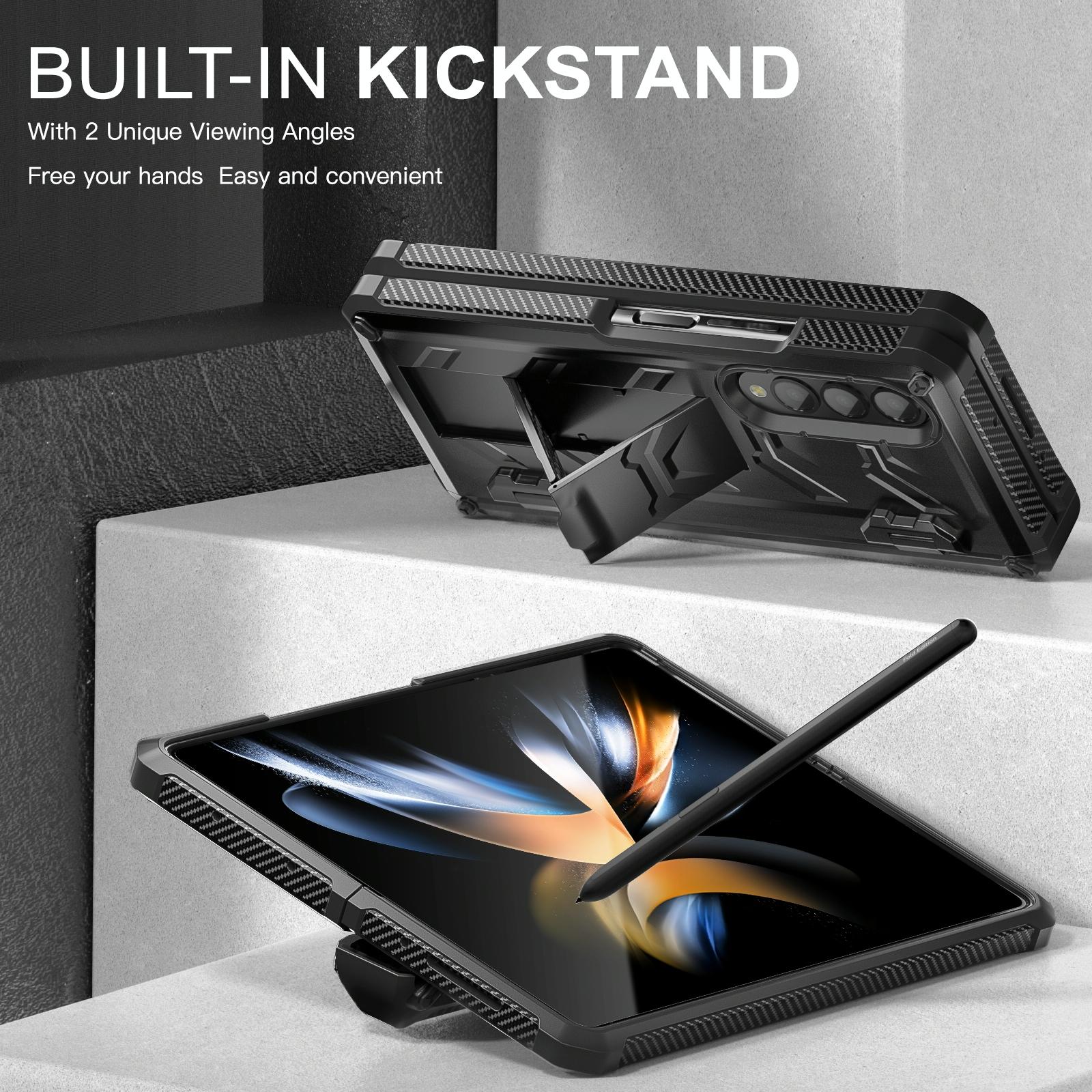 For Samsung Galaxy Z Fold4 5G Foldable Shockproof Phone Case - Orange 11