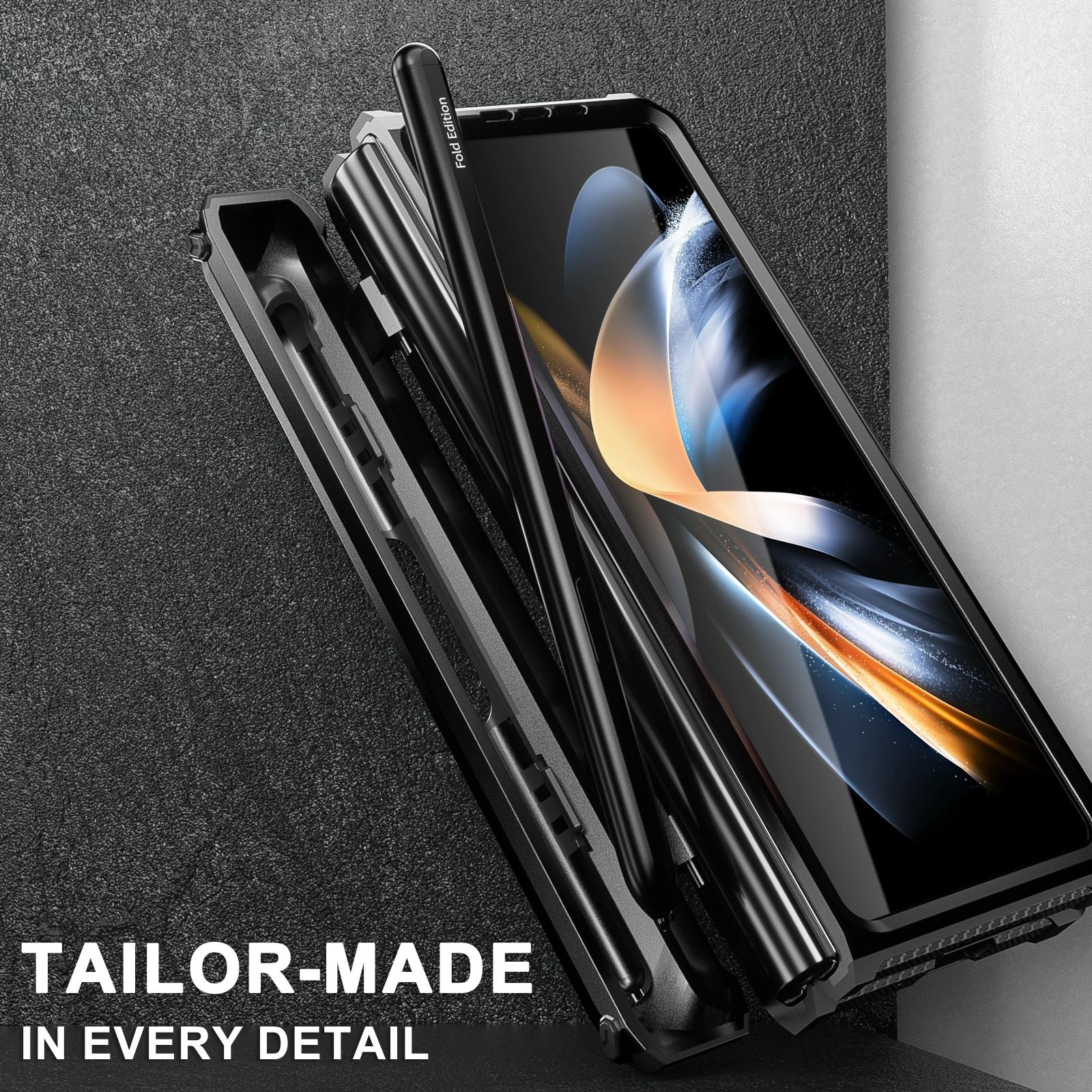 For Samsung Galaxy Z Fold4 5G Foldable Shockproof Phone Case - Orange 13