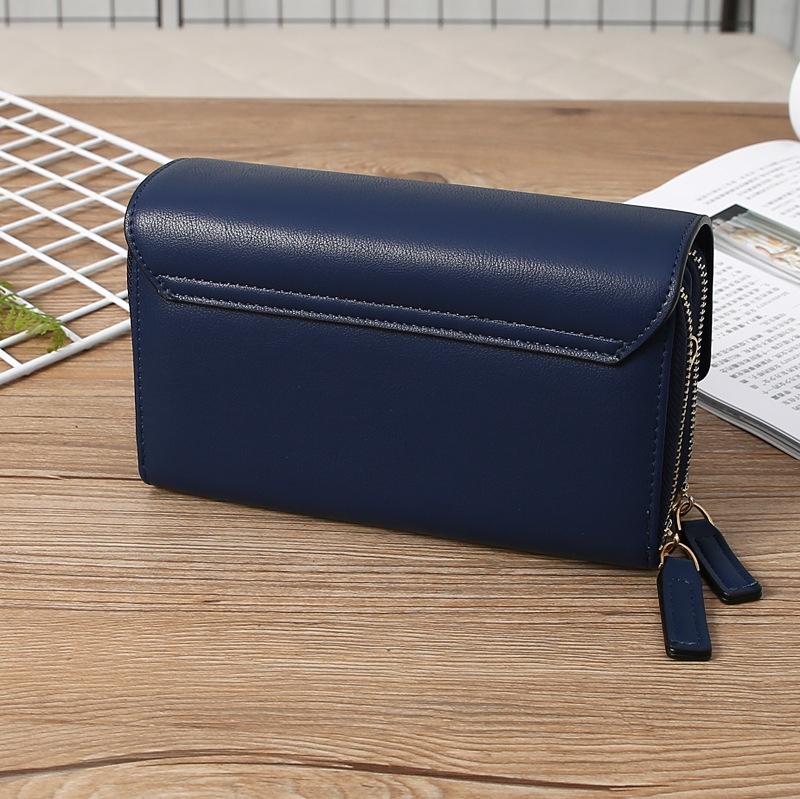 Large Capacity Women Wallet Clutch Bag Versatile Crossbody - Blue 9