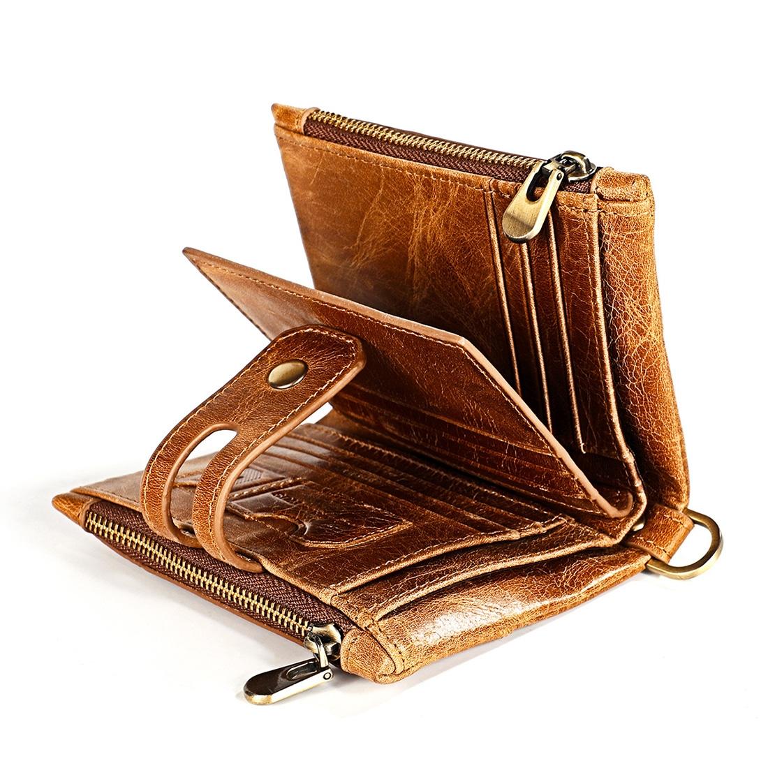 Men Rfid Leather Wallet with Card Slots - Red 4