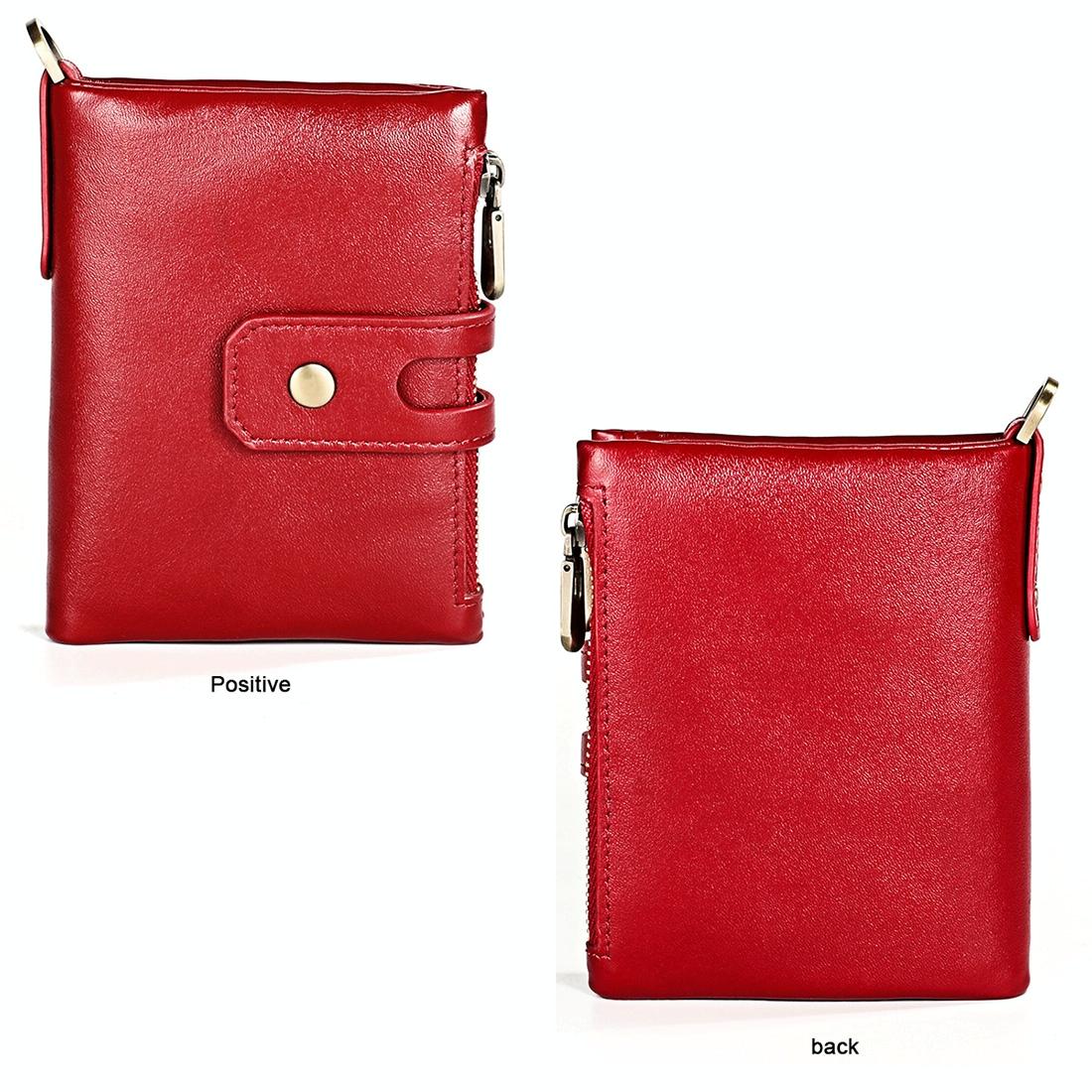 Men Rfid Leather Wallet with Card Slots - Red 10