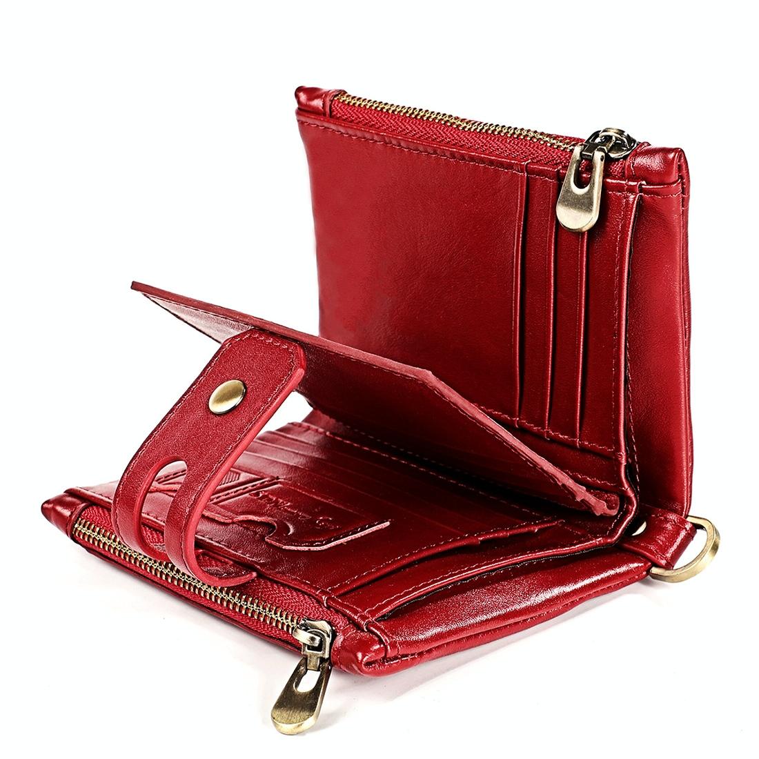 Men Rfid Leather Wallet with Card Slots - Red 11