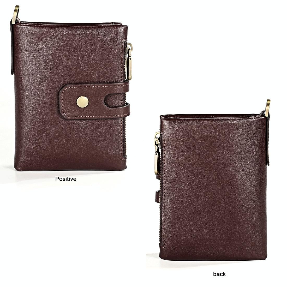 Men Rfid Leather Wallet with Card Slots - Red 13
