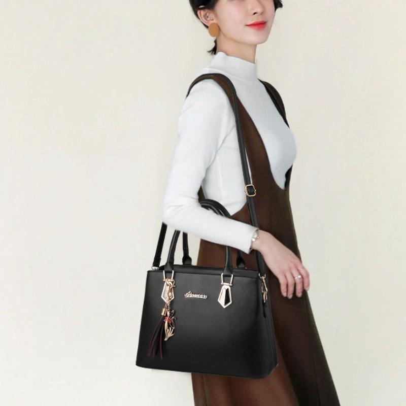 Women 2-in-1 Casual Messenger Bag - Large Capacity - Black 8