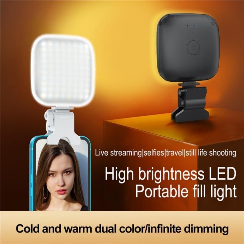 Portable Mini Clip-on Led Fill Light for Video Conferencing and Live Streaming - Purple