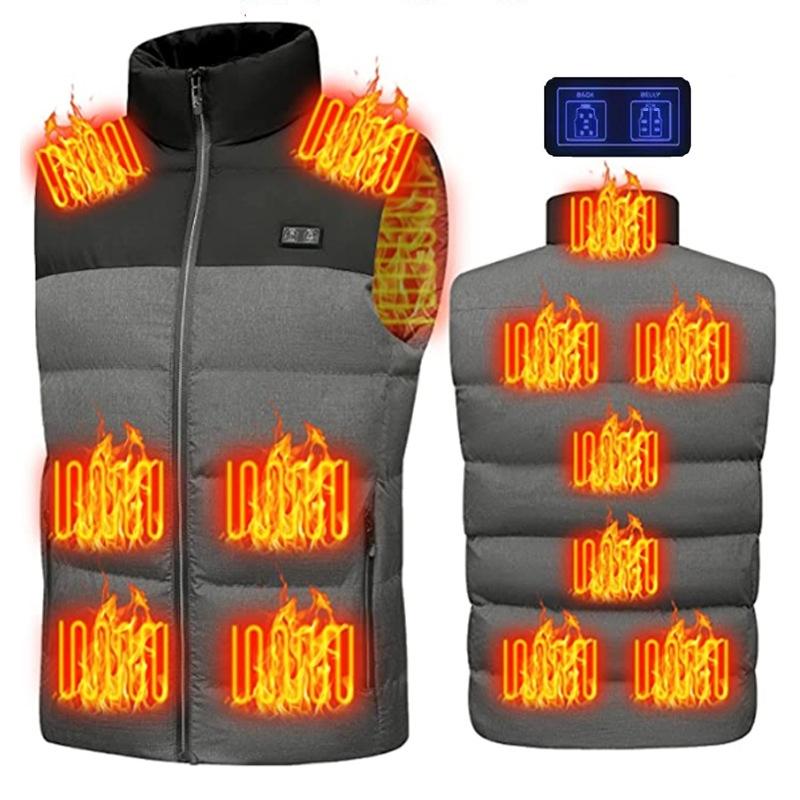 Winter Smart Dual-Control 13-Zone Charging Heating Vest - Red - S