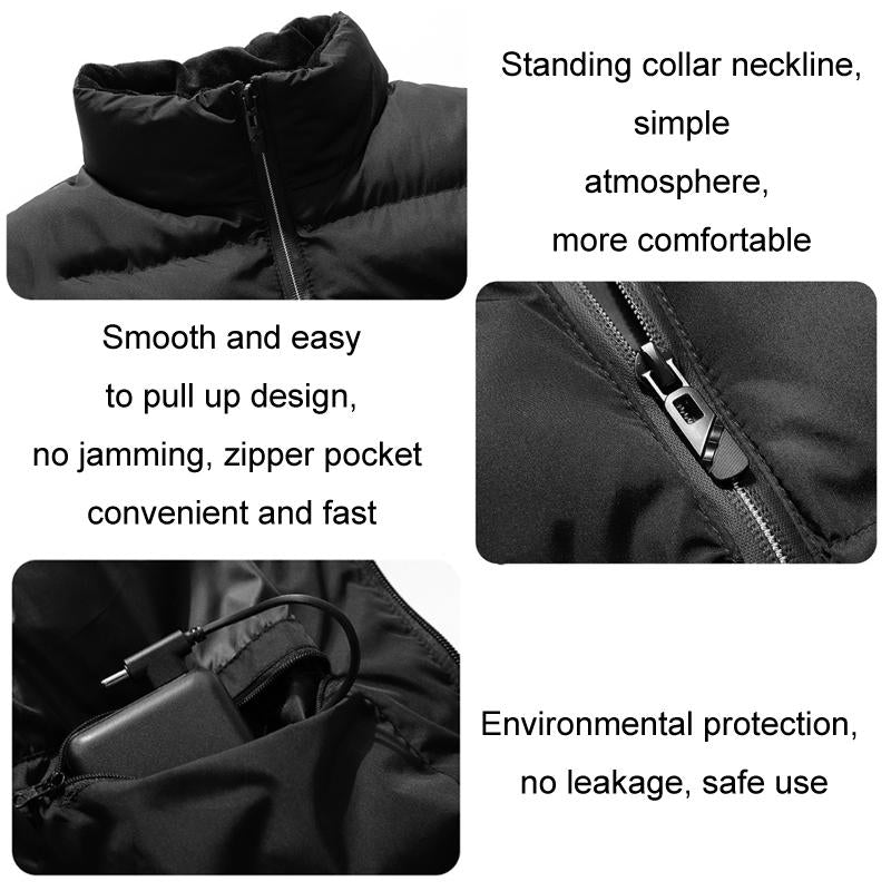 Winter Smart Dual-Control 13-Zone Charging Heating Vest - Red - S 9