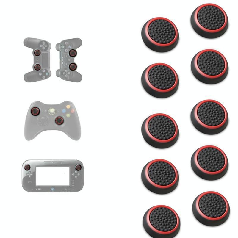 10-piece Luminous Gamepad Button Caps for Ps5 / Ps4 / Ps3 / Xbox one / 360 / Pro / Series x / s - Transparent Black Circle 14