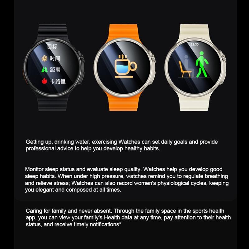 1.6 Inch Tft Round Screen Smart Watch Supports Voice Calls / Blood Oxygen Monitoring - Grey 10