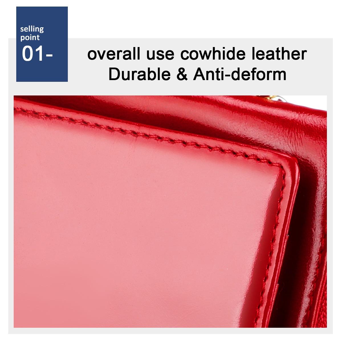 Women Vintage Leather Rfid Wallet - Purple 4