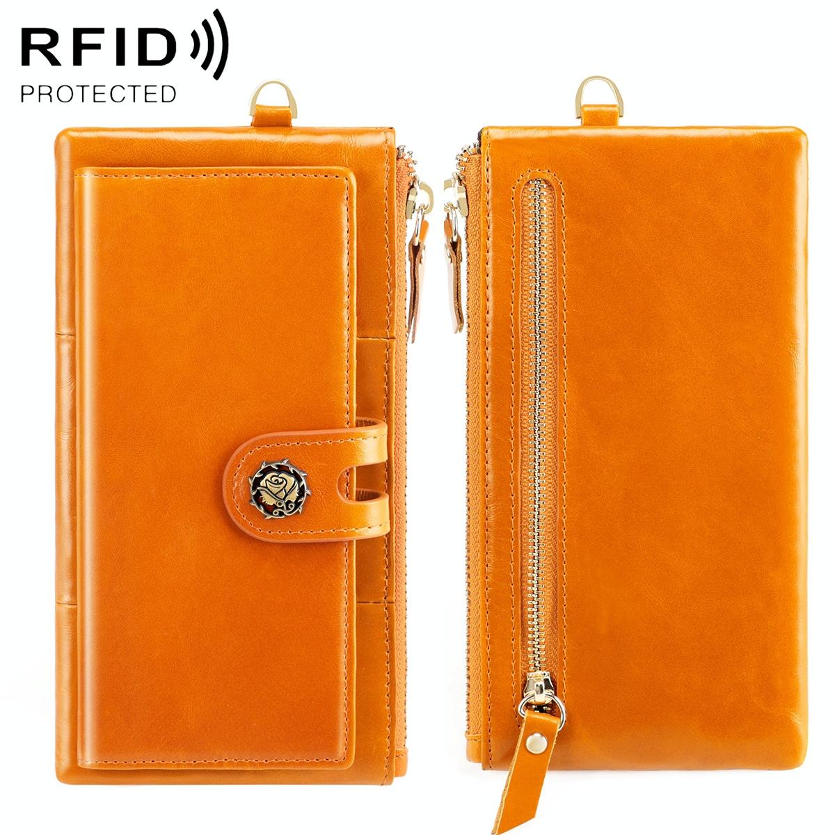 Women Vintage Leather Rfid Wallet - Purple 8