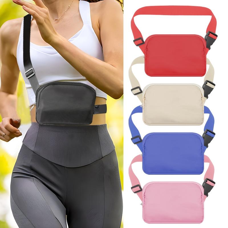 Waterproof Nylon Chest Bag For Outdoor Sports Running Mobile Phone Pocket - White 3