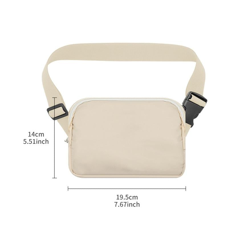 Waterproof Nylon Chest Bag For Outdoor Sports Running Mobile Phone Pocket - White 5