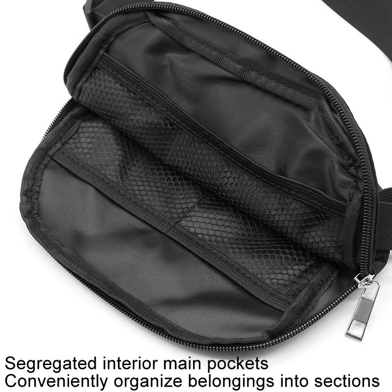 Waterproof Nylon Chest Bag For Outdoor Sports Running Mobile Phone Pocket - White 6