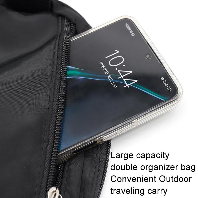 Waterproof Nylon Chest Bag For Outdoor Sports Running Mobile Phone Pocket - White 11