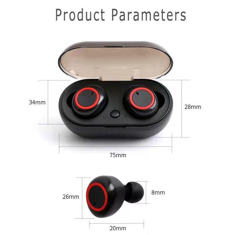 Wireless Tws Bluetooth Headphones with Touch Control - Black / Blue 4