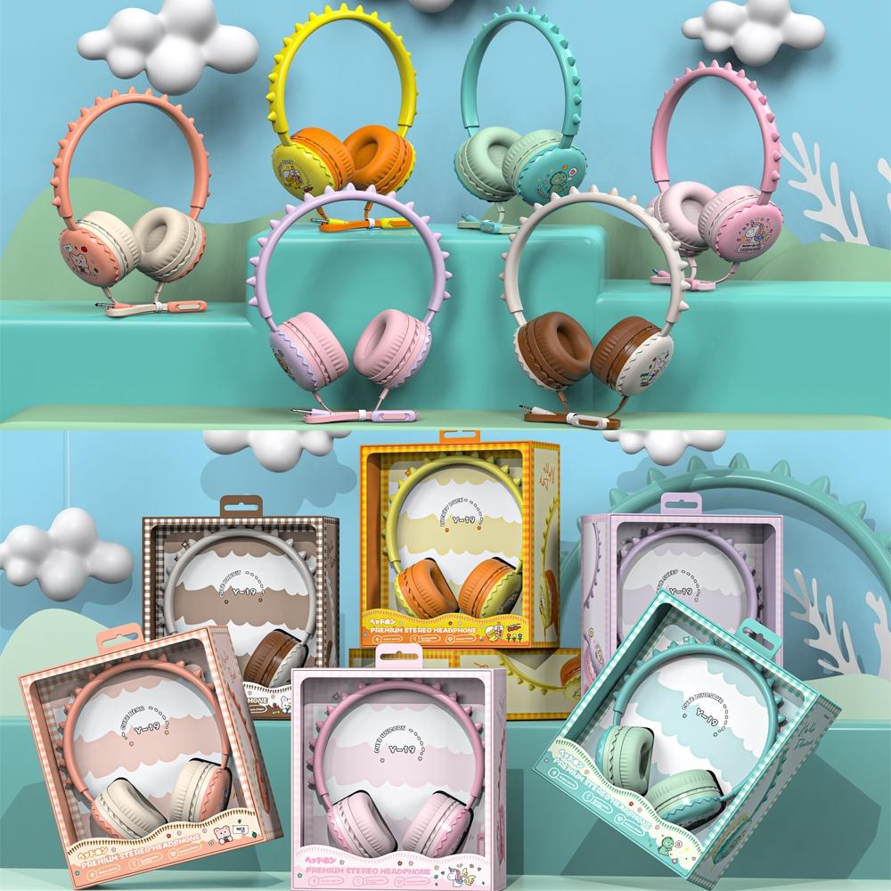 Cartoon Stereo Headphones With Mic Y19 - Cute Bear 7