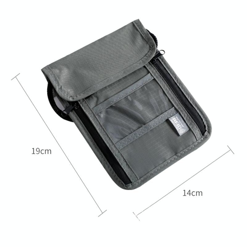 Secure Hanging Neck Bag for Travel Documents - Rfid Blocking - Upgrade Black 4