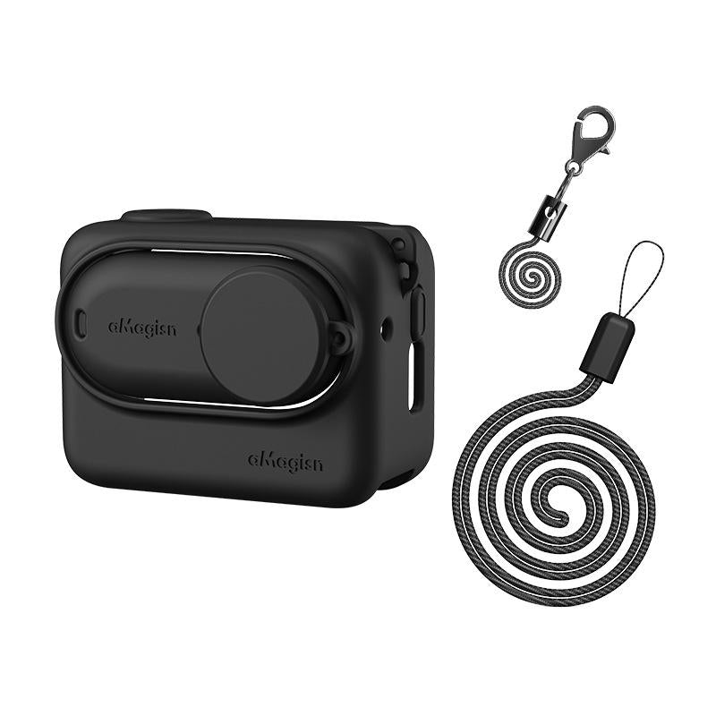 Amagisn Silicone Body Cover for Insta360 Go 3 with Lanyard - Gray 13
