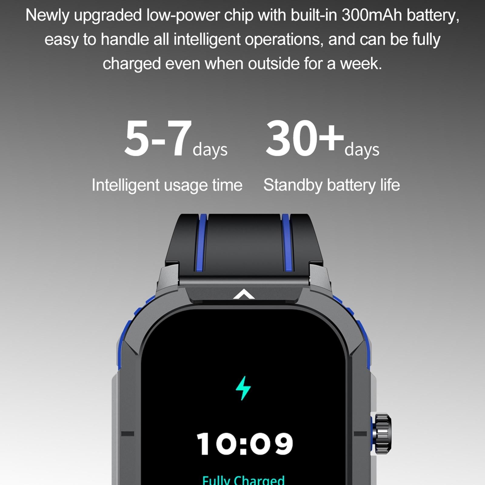 2.06 Inch Bt5.3 Ip68 Sport Smart Watch Bluetooth Call / Message / Health - Blue 11