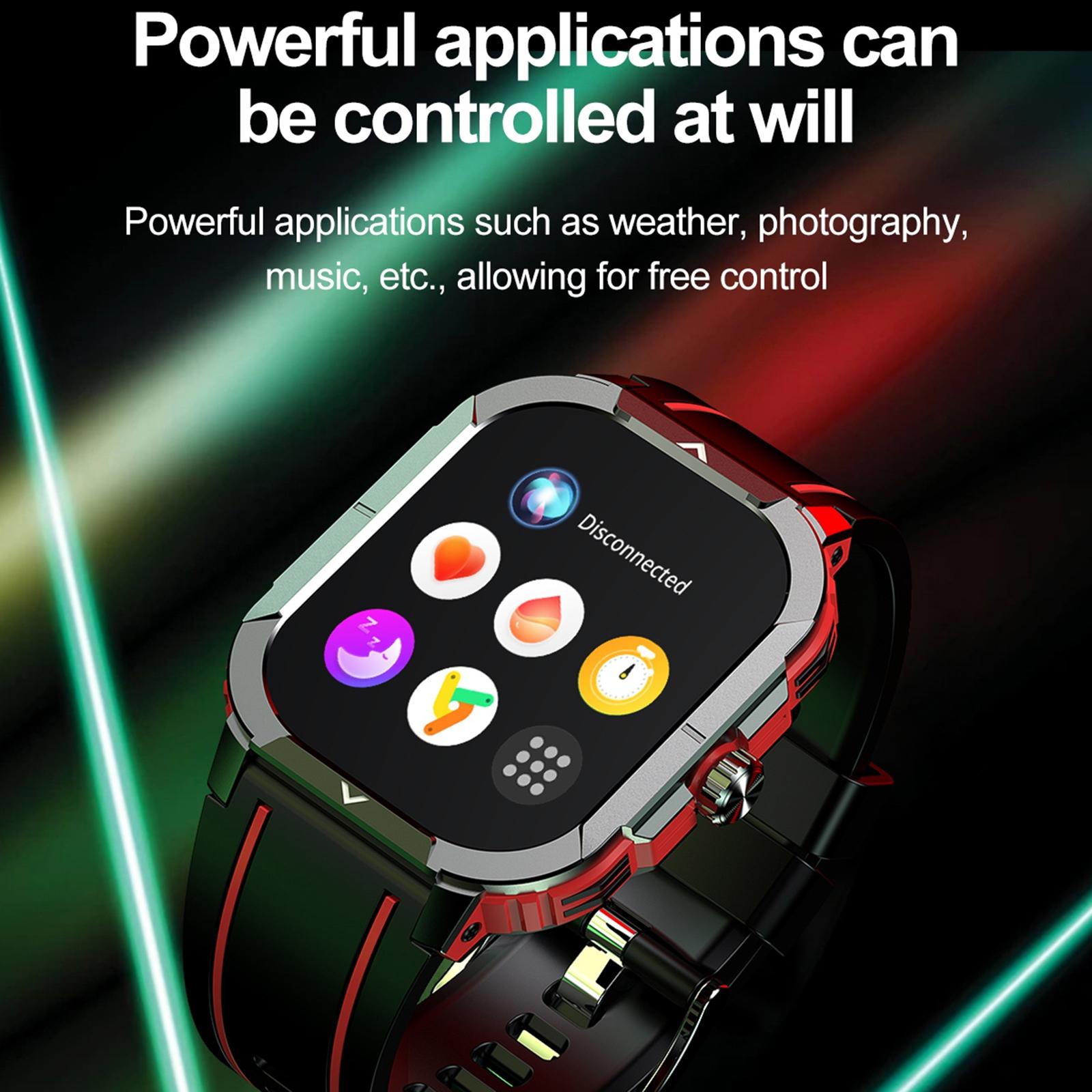 2.06 Inch Bt5.3 Ip68 Sport Smart Watch Bluetooth Call / Message / Health - Blue 14
