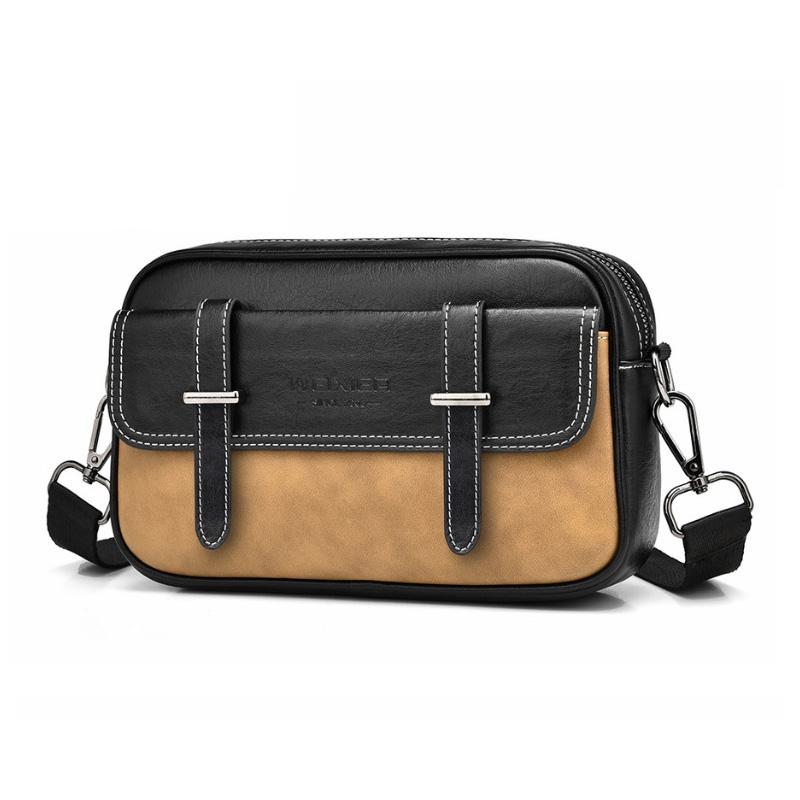 Waterproof Shoulder Crossbody Bag For Men Wear Resistant Design - Khaki 11