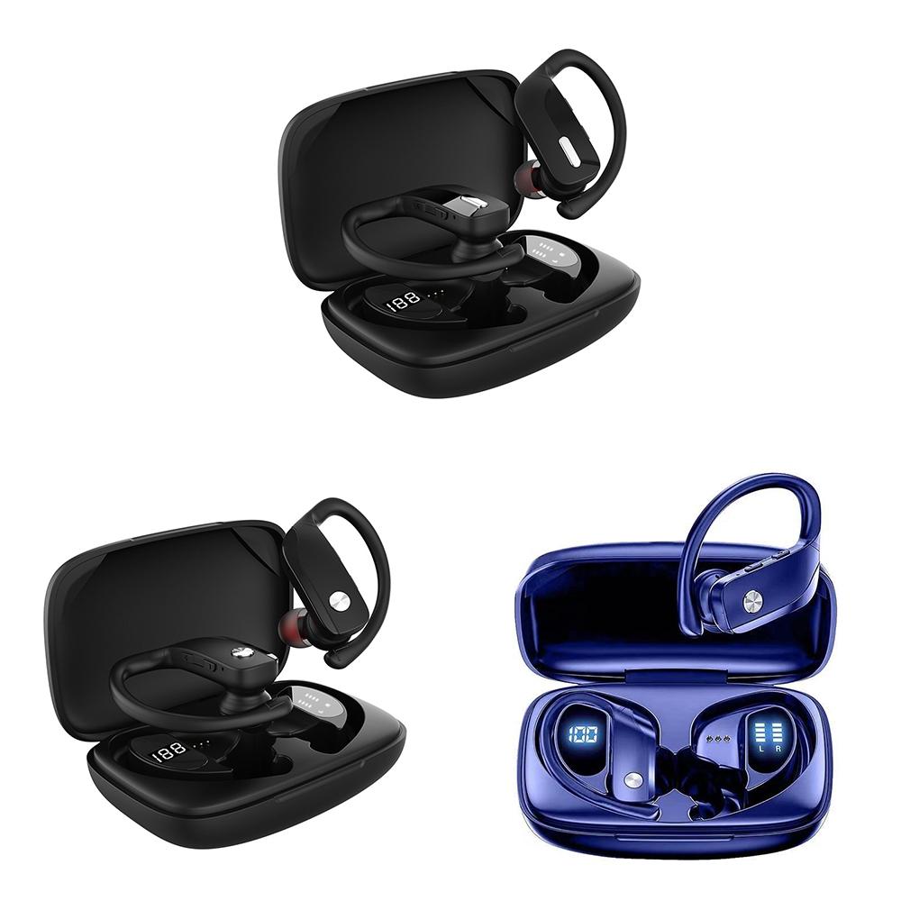 Wireless Noise-cancelling Bluetooth Earbuds with Dual Battery Display - T16 Blue 3