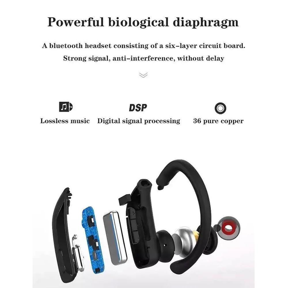 Wireless Noise-cancelling Bluetooth Earbuds with Dual Battery Display - T16 Blue 9
