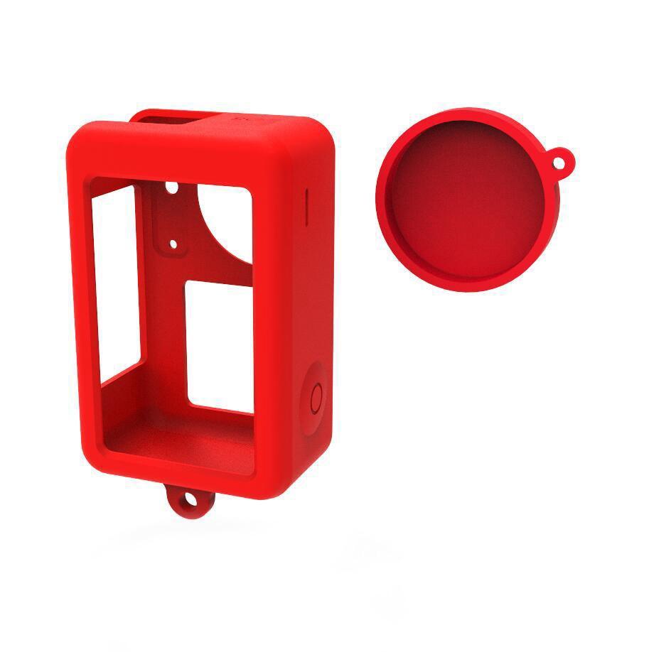 Protective Silicone Case with Lens Cap for Dji Action 3 - Blue 9
