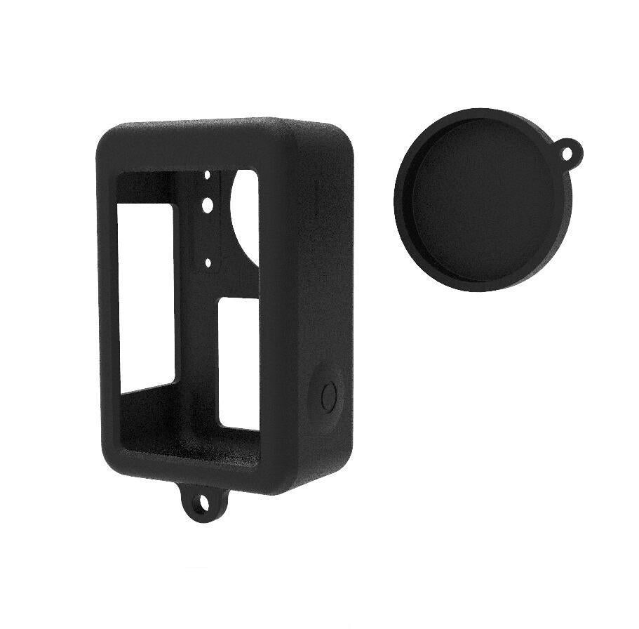 Protective Silicone Case with Lens Cap for Dji Action 3 - Blue 10