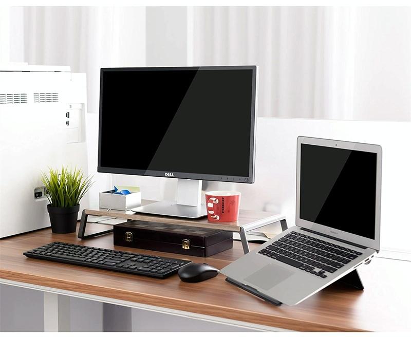 Metal Feet Monitor Stand for Imac Macbook Lcd Printer - Black 7