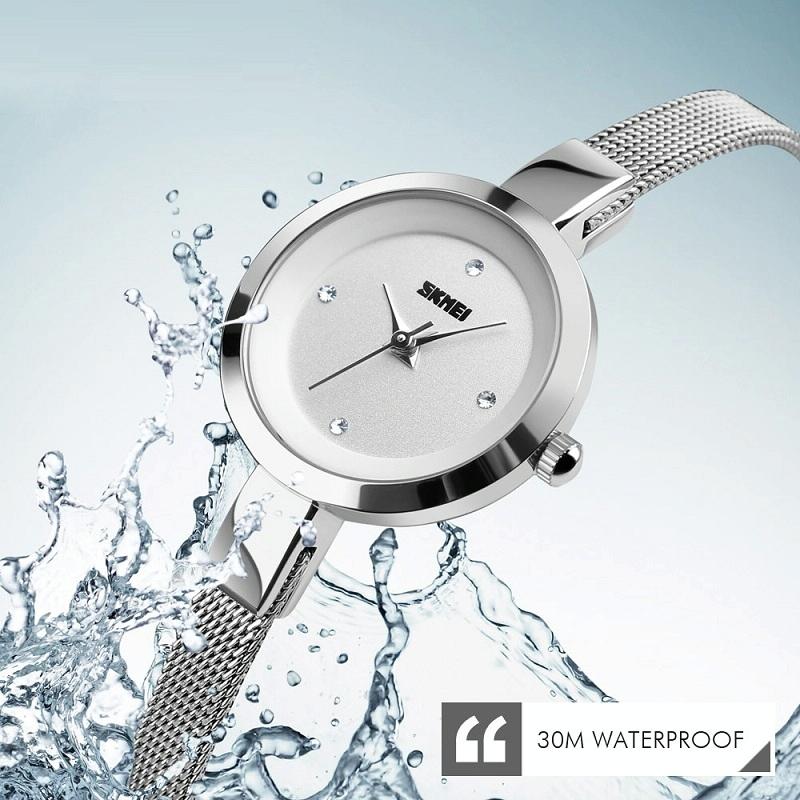 Lightweight Steel Band Women Quartz Watch - Business Casual - Silver 6