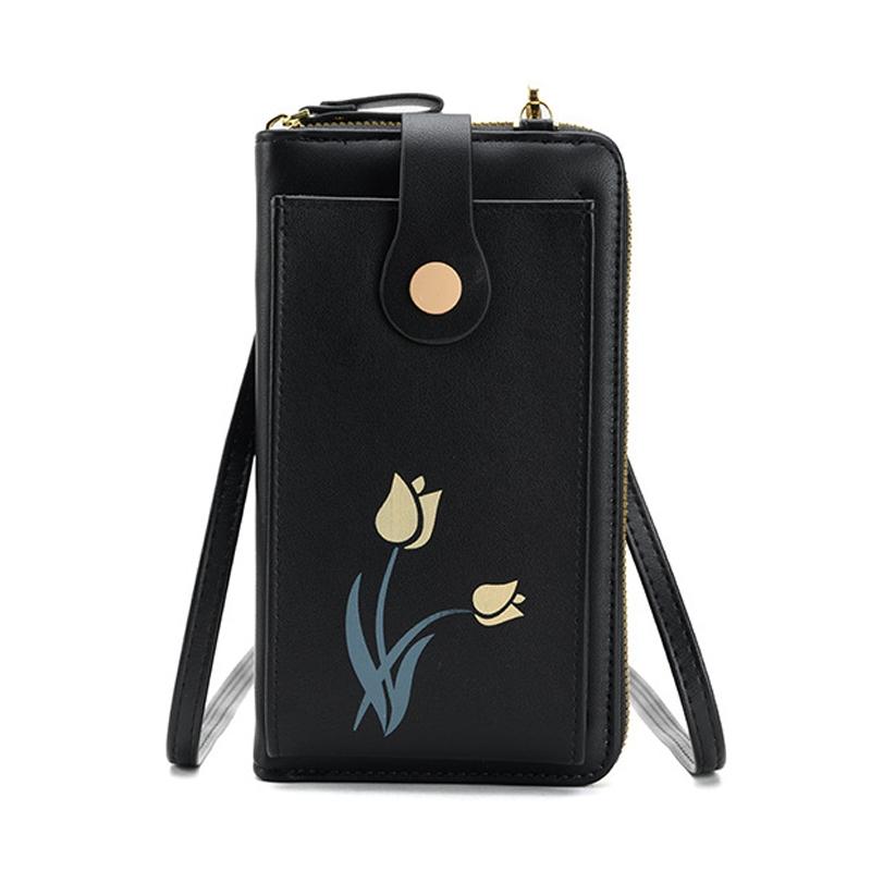 Floral Single Shoulder Cell Phone Bag For Women - Apricot 12