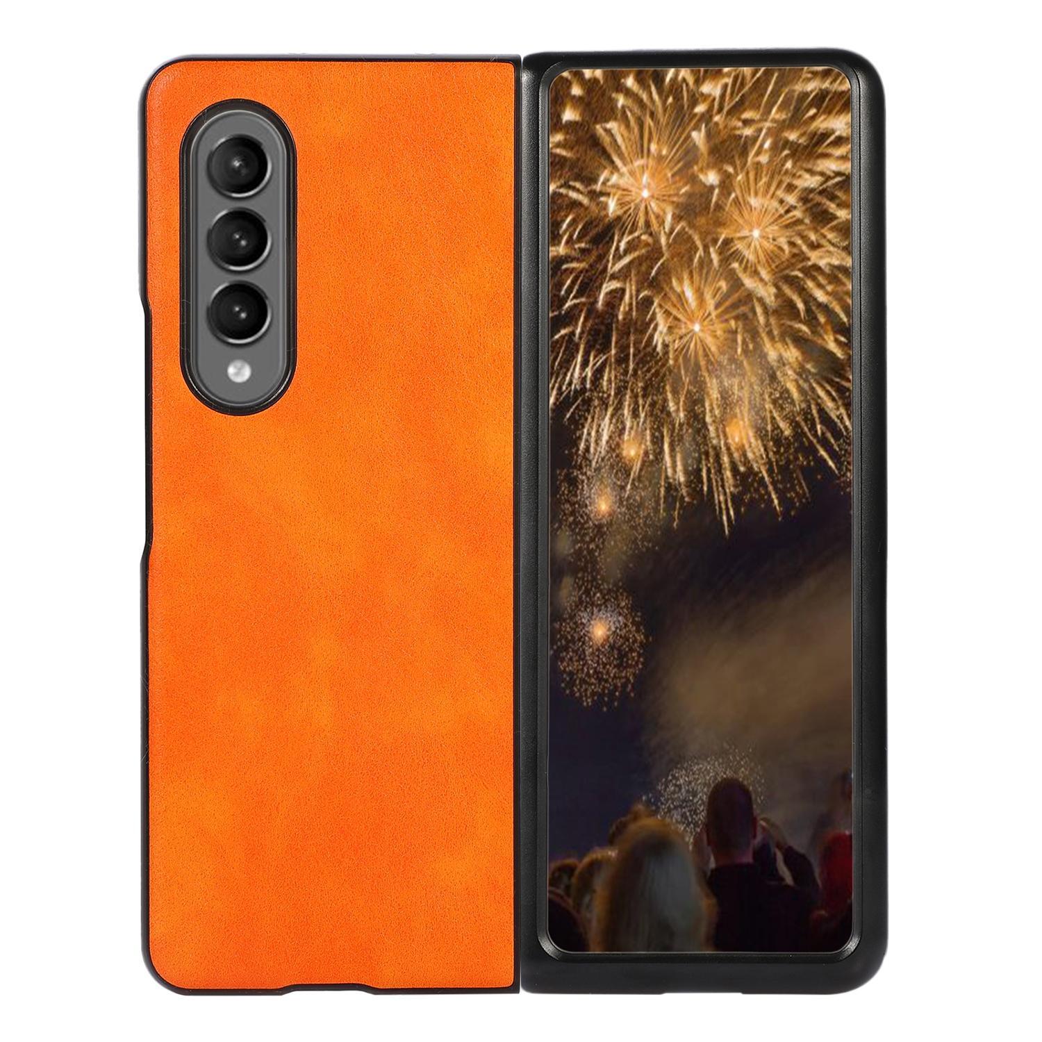 For Samsung Galaxy Z Fold4 5G Two Tone Litchi Pu Case - Slim & Stylish - Green 8